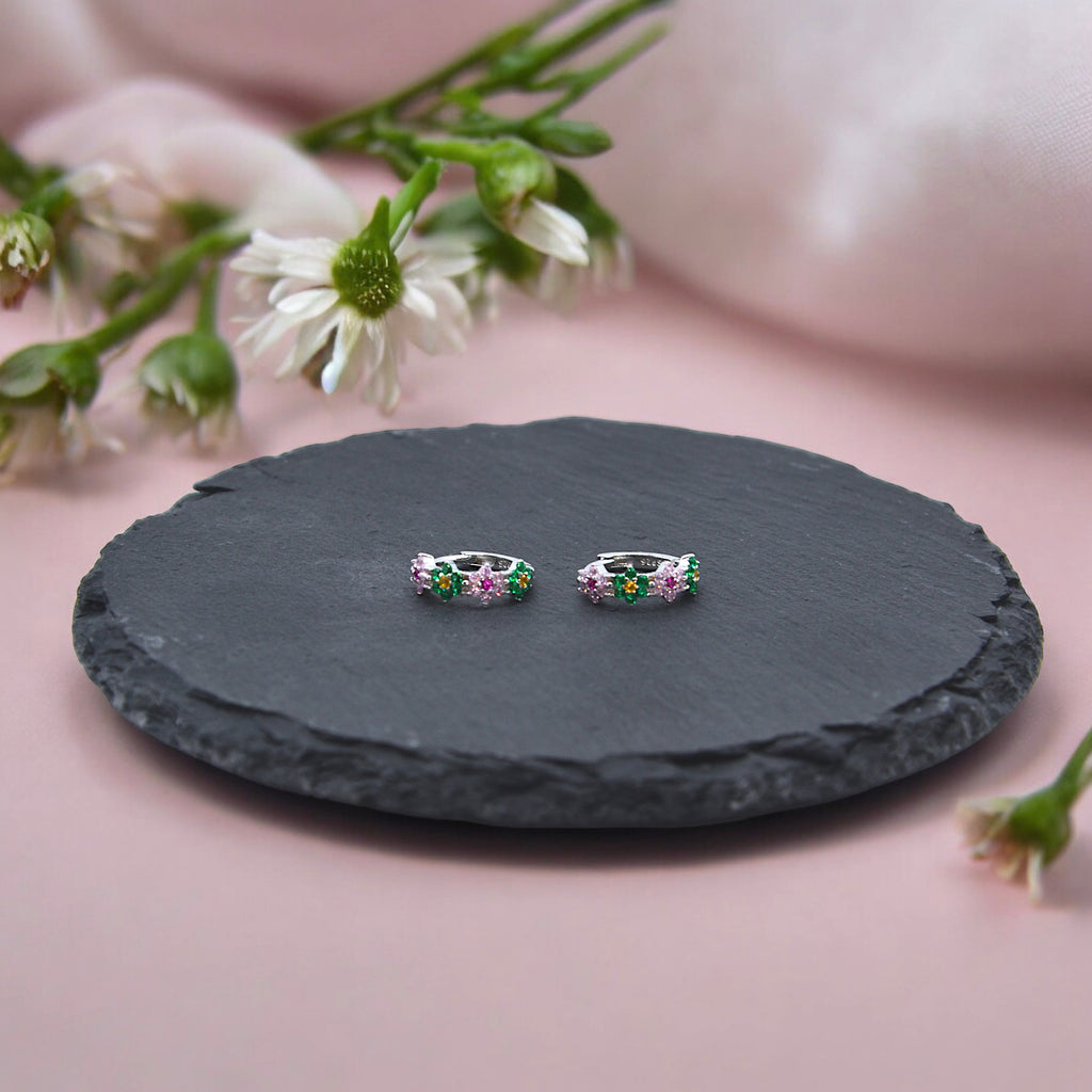 HOOP ZIRCONI FIORI