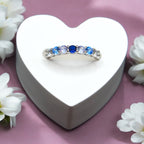 ANELLO SEMIVERETTA SFUMATURE BLU