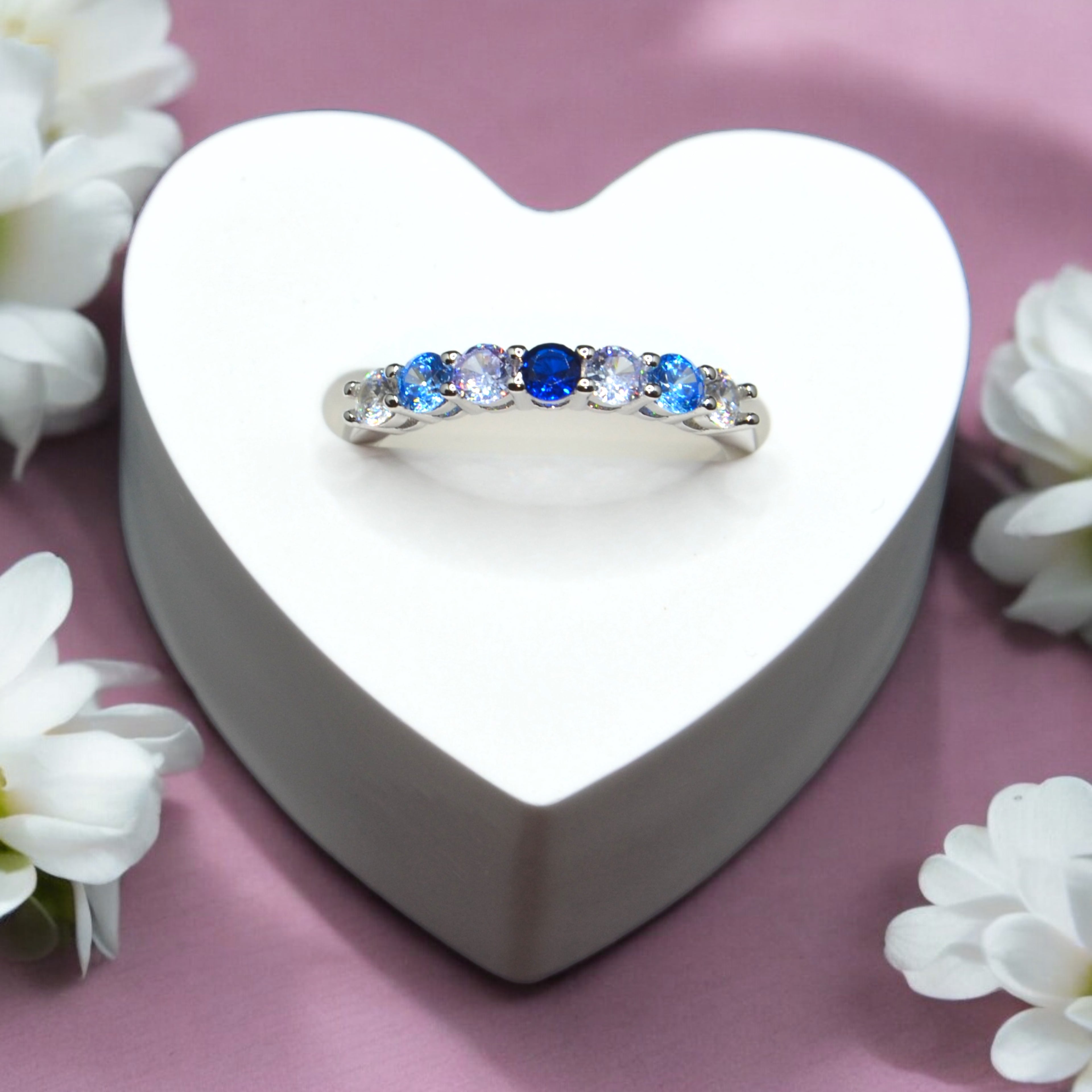 ANELLO SEMIVERETTA SFUMATURE BLU