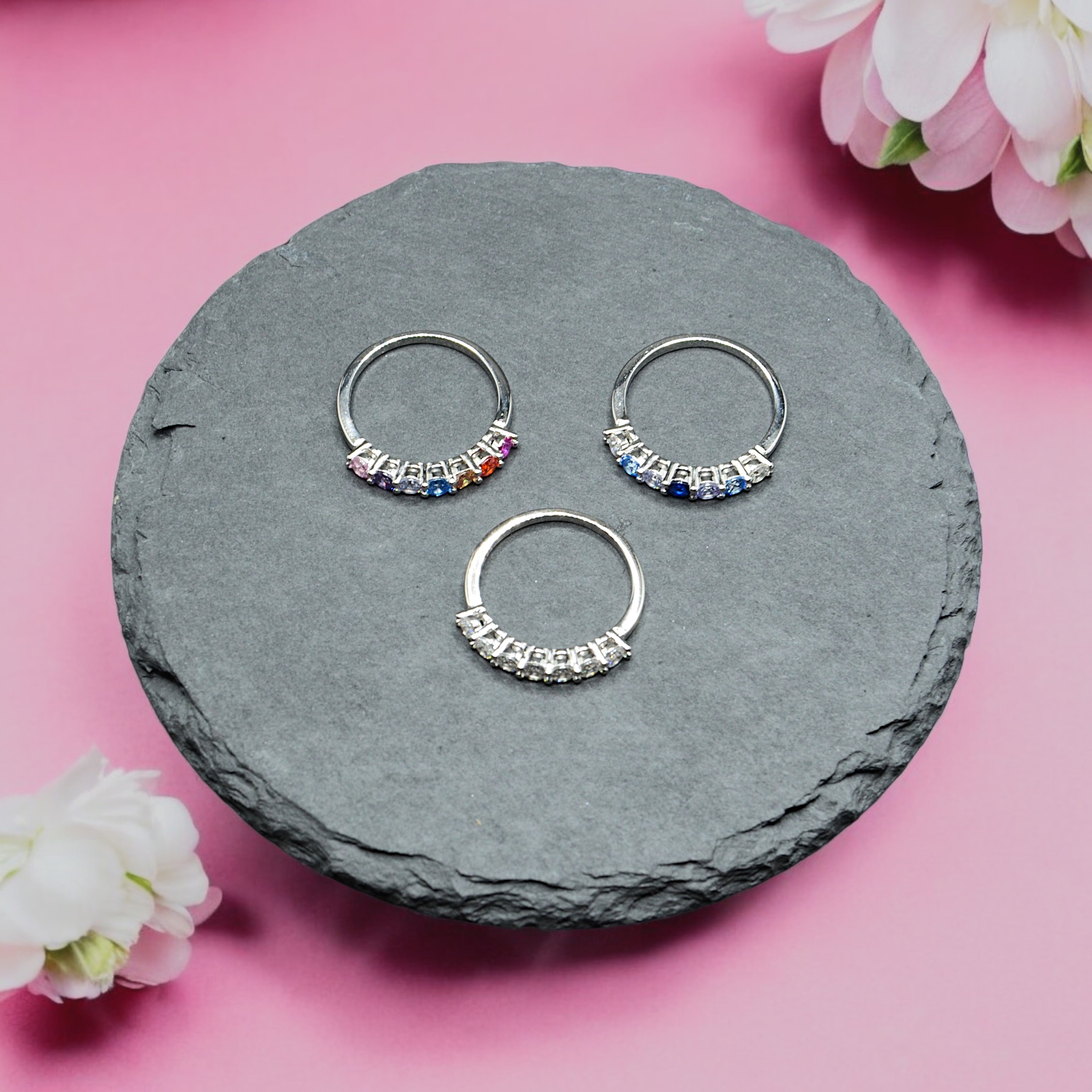 ANELLO SEMIVERETTA SFUMATURE BLU