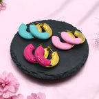 ORECCHINI CERCHIO BIG SMALTATI