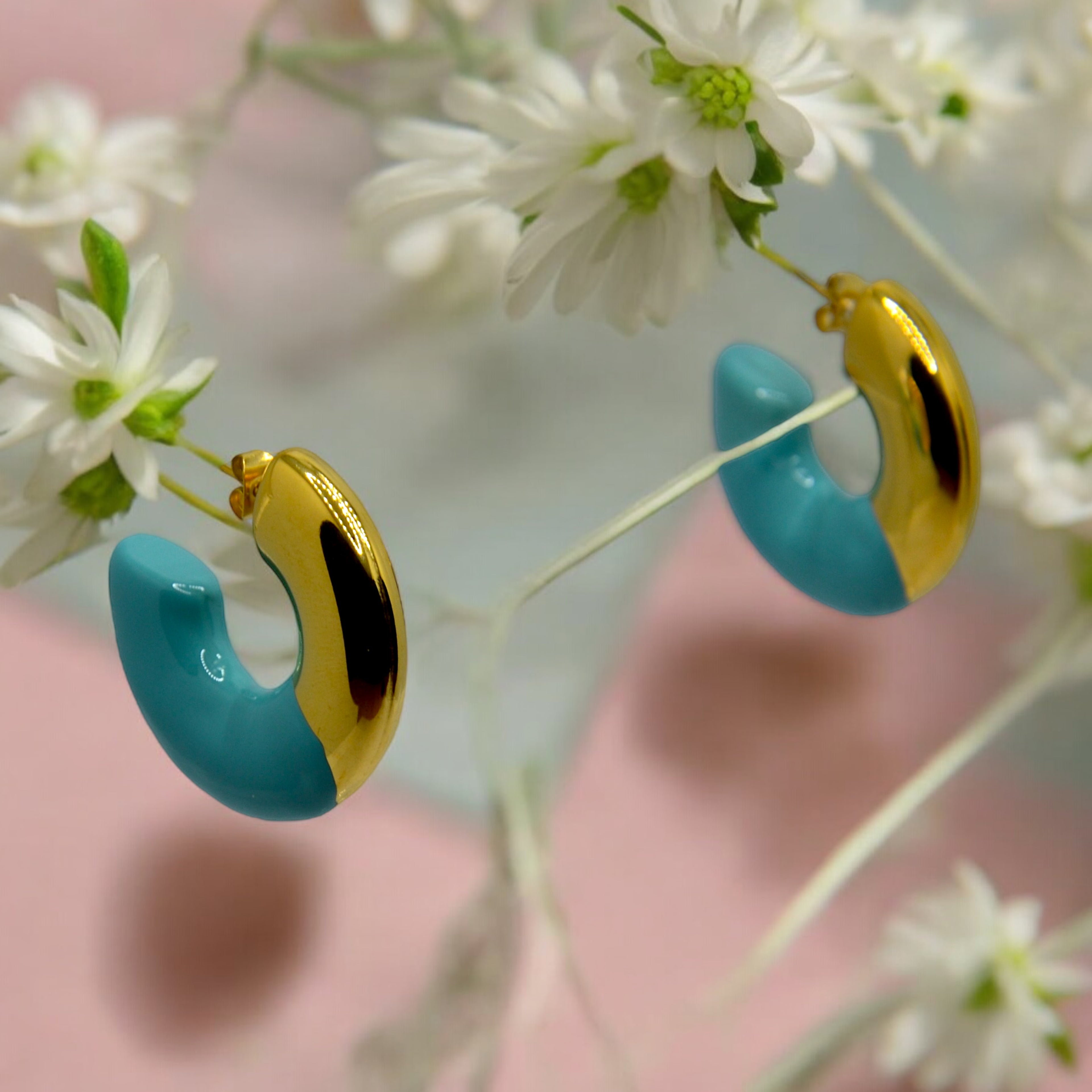 ORECCHINI CERCHIO BIG SMALTATI